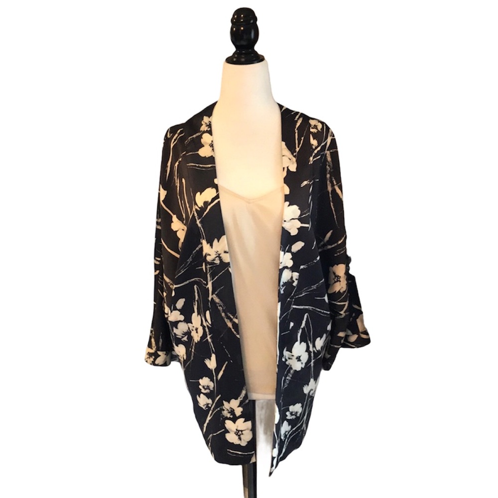 🌸Floral Satin Print Jacket